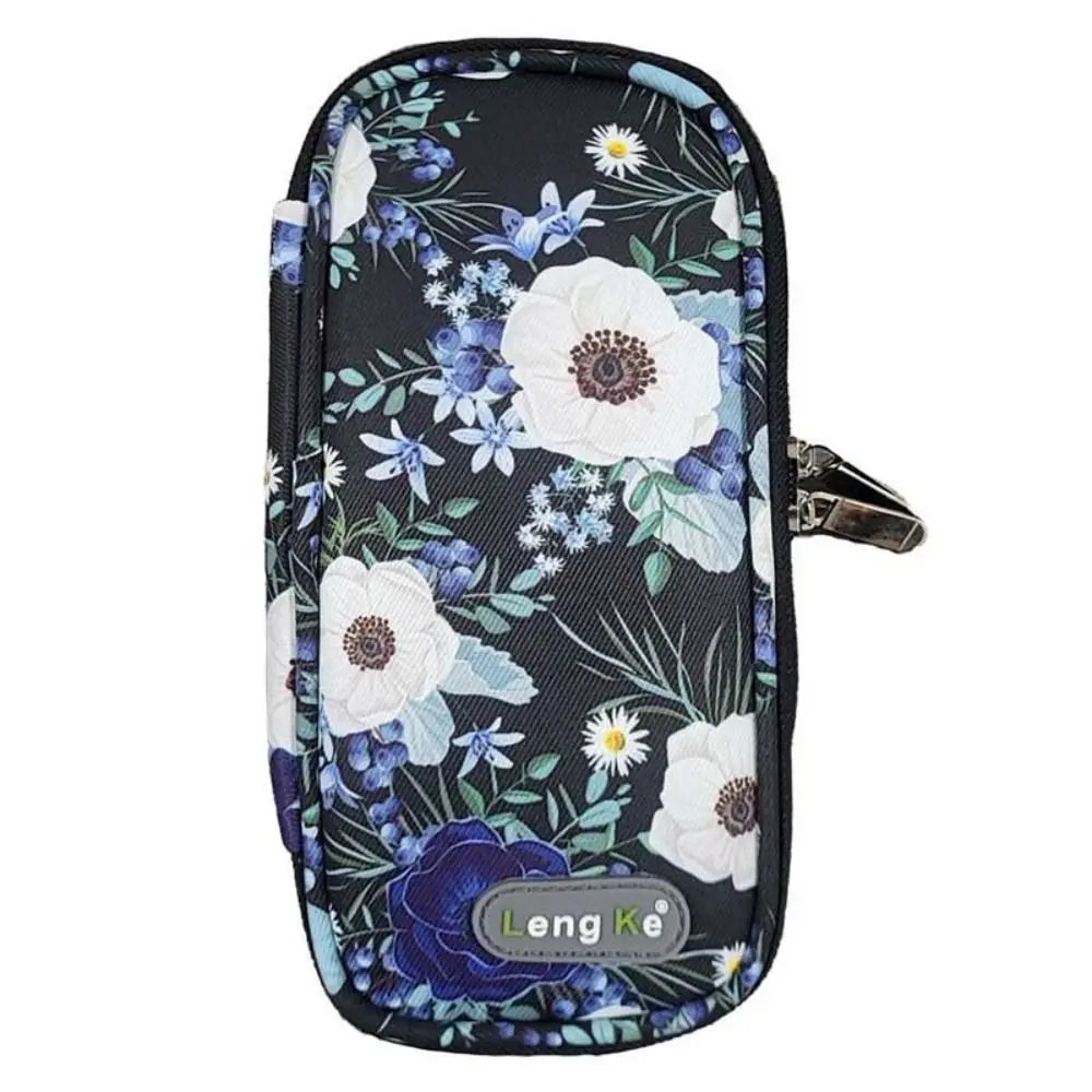 Portable Oxford Cloth Insulin Cooling Bag Floral Pattern Waterproof Insulin Cooler Pen Bag Glaciated Cold Storage Bag