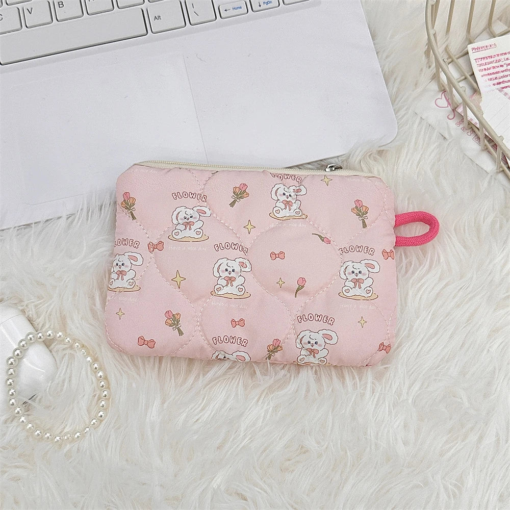 Cute Cartoon Small Travel Cosmetic Lipstick Earphone Card Portable Storage Bag Purse Women Mini Makeup Handbags Wallet Pouch Bag