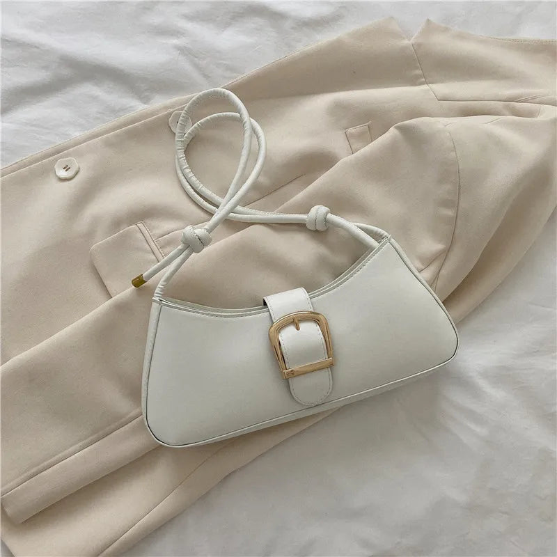 Women's Shoulder Bag Solid Color Popular Small Bag Trend Summer 2025 New Trendy Crossbody Bag Texture Shoulder Underarm Bag