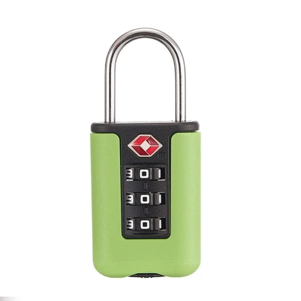 Anti-theft 3 Digit Combination Lock TSA Customs Password Lock Suitcase Luggage Coded Lock Cabinet Lock Contrast Color Padlock