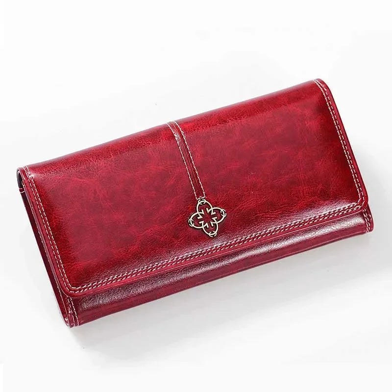 Women's Leather Wallet Woman Luxury Long Wallets Fashion Women Purses Money Bags Handbags Womens Purse Cards Holder Carteras