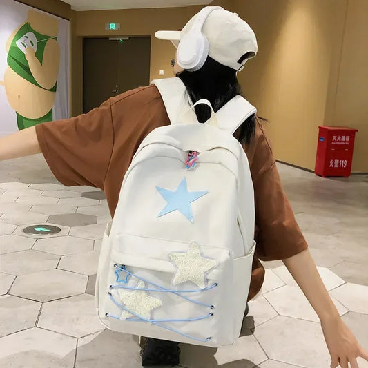 Kawaii Y2K Aesthetic High-Capacity Backpack for Students