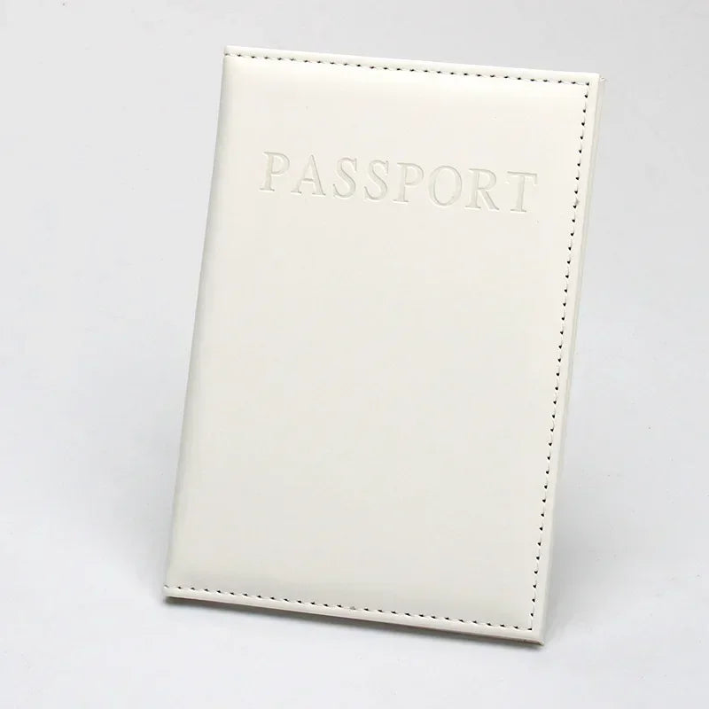 1PC Fashion New PU Women Passport Holder Couple Models Girls Travel Passport Cover Unisex Card Case Man Card Holder Wallet