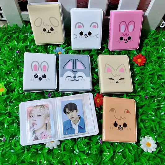 Durable 3 Inches Storing Albums Colorful Animal Korean Storage Album Mini Album Card Idol Small Card Storage Booklet