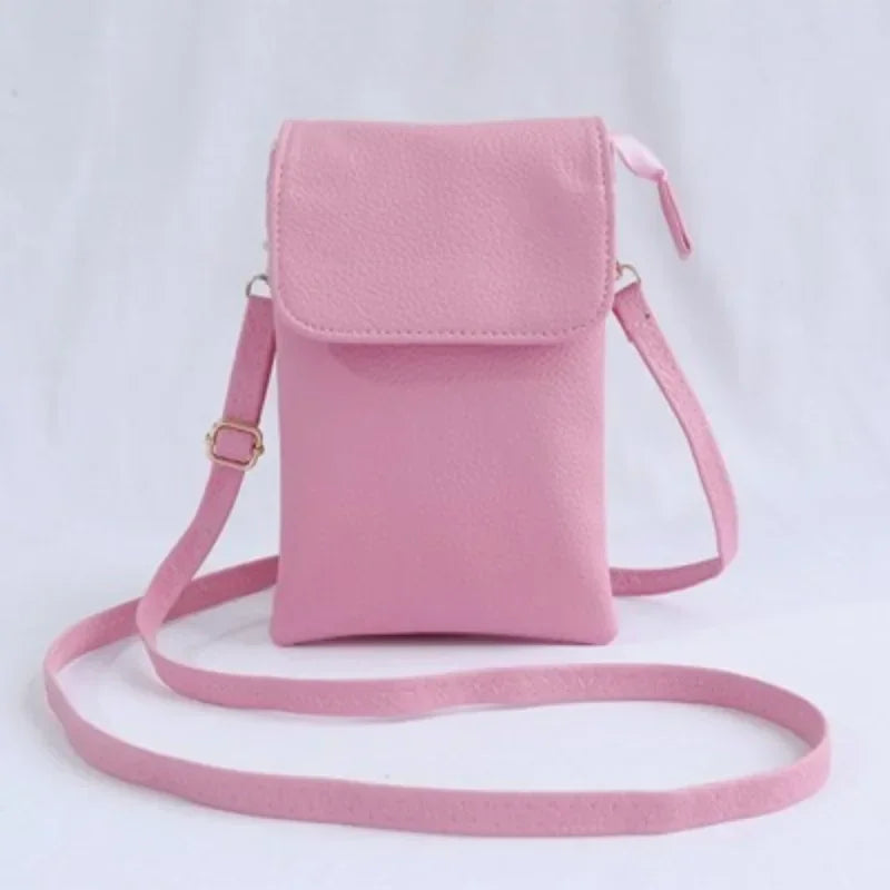 Women's PU Leather Crossbody Bag - Mobile Phone Purse, Small Shoulder Handbag