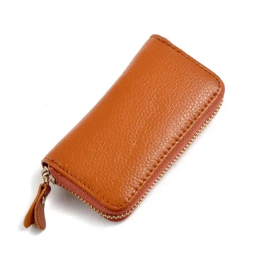 Fashion Vintage Genuine Leather Wallet Men Women Multifunction Zipper Key Case Bag Key Holder Housekeeper Keys Organizer