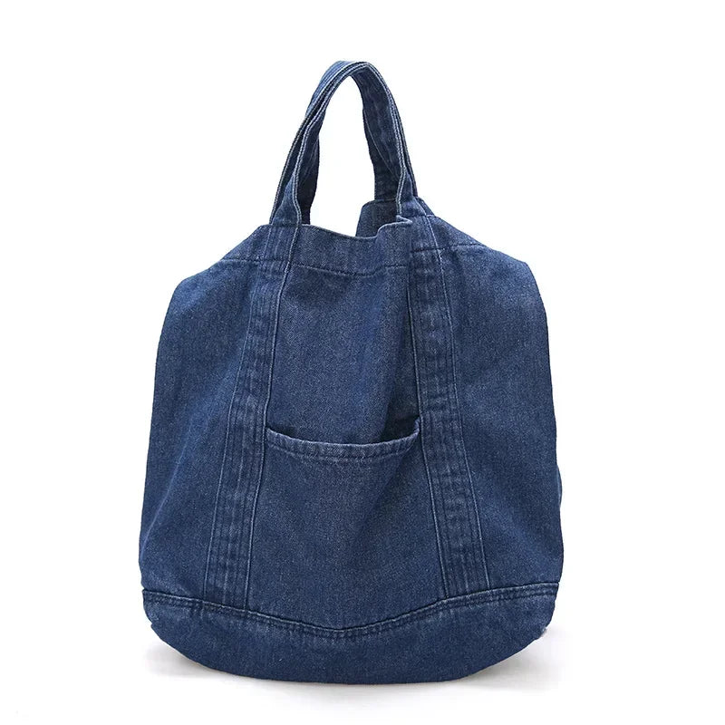 Denim Crossbody Shoulder Bag for Women - Casual Jeans Handbag